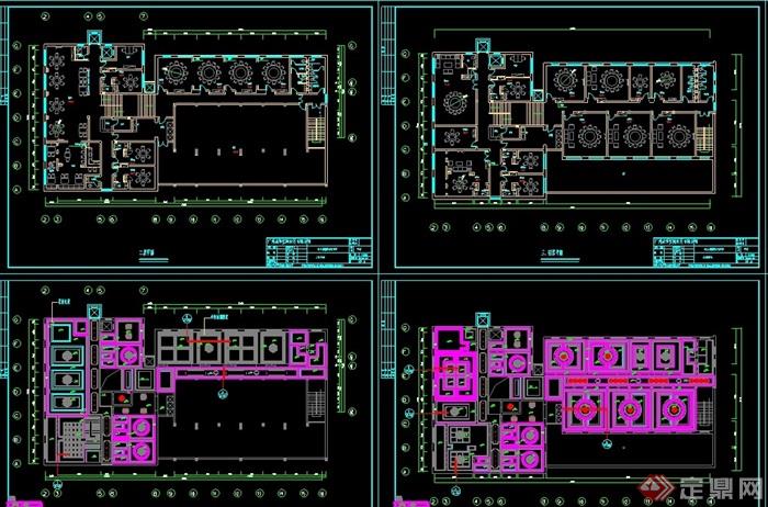 详细的完整海鲜酒店餐饮空间cad施工图