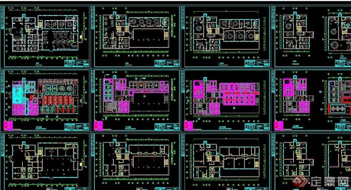 详细的完整海鲜酒店餐饮空间cad施工图