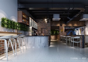 详细的完整糖潮咖啡馆空间设计jpg效果图
