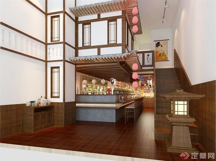 日式餐厅完整详细设计jpg效果图