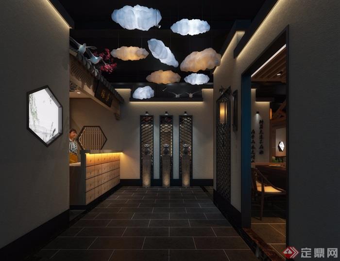某现代风格完整室内餐饮空间设计jpg效果图
