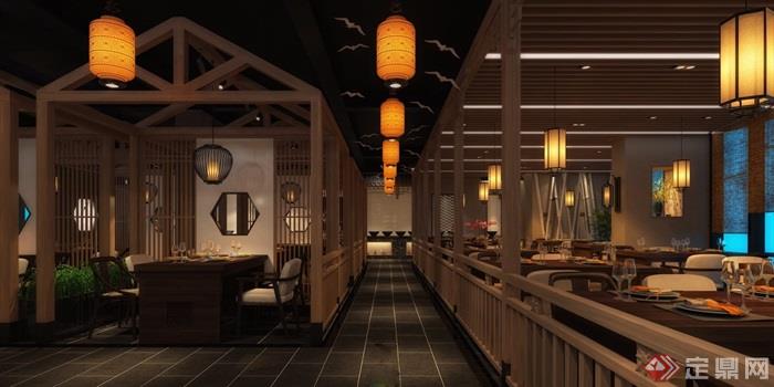 某现代风格完整室内餐饮空间设计jpg效果图