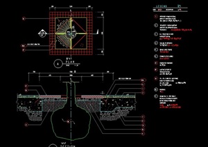 详细的完整独特树池素材设计cad施工图