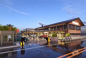 海島咖啡廳景觀建筑表現