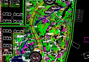 亲水公园景观规划设计总平面图CAD