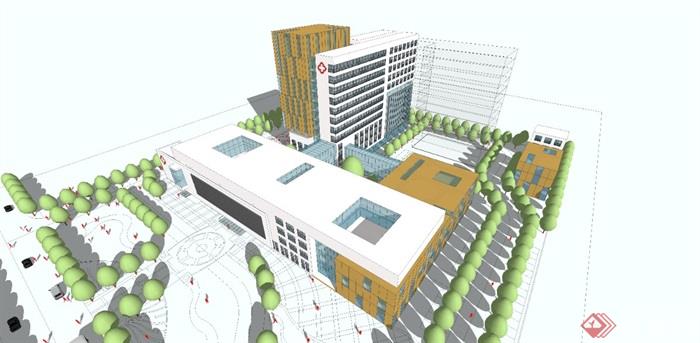最近新作地级市中标医院建筑方案