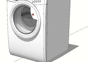 现代波轮洗衣机SU(草图大师)模型