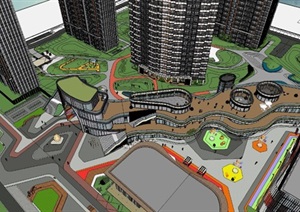 合肥绿地海德公园住宅小区SU(草图大师)设计模型