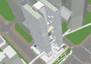 深圳传音控股总部大厦超高层综合体项目SU(草图大师)设计模型