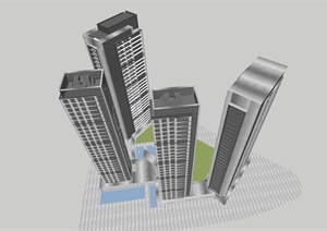 杭州亚运村住宅小区项目SU(草图大师)设计模型