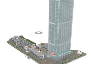 合肥万科周湾城市之光商业综合体SU(草图大师)设计模型