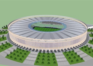 俄罗斯克拉斯诺达尔体育场SU(草图大师)设计模型