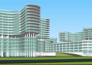深圳坪山区人民医院迁址重建项目SU(草图大师)设计模型
