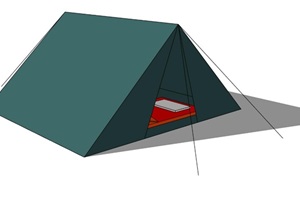 一个室外露营帐篷模型_SU(草图大师)2018