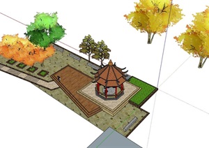 一个现代风格庭院景观SU(草图大师)模型  (23)