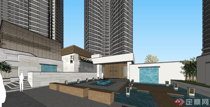 f建筑设计-滨江现代横线条超高层住宅公寓7.0 (7)