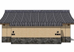 一个新中式公厕 (38)模型