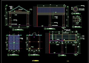钢结构门口飘檐标准CAD施工图