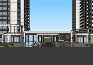 杭州 公寓+高层+商业入口方案设计模型