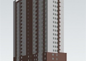 6层底商+16层住宅精细模型