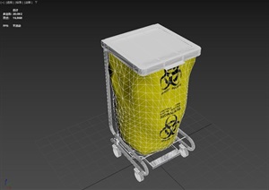 医院一次性传染性废物桶3D模型